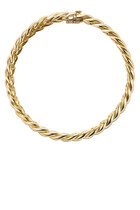 Sculpted Cable Bangle, 18k Yellow Gold